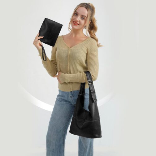 Montana West Hobo Bags Purse for Women Ultra Soft Foldable Shoulder Slouchy Handbags with Coin Purse - Image 2