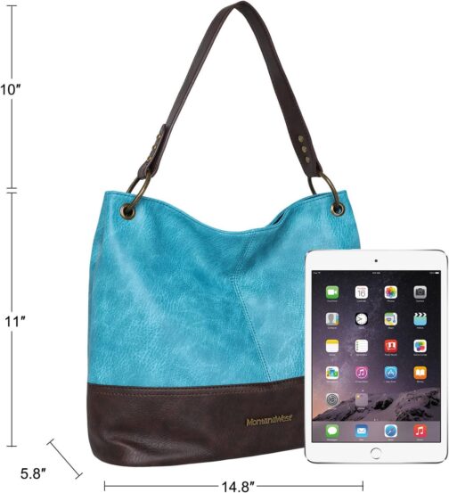 Montana West Hobo Bag Purses and Handbags for Women Top Handle Handbags with Pockets Zipper - Image 6