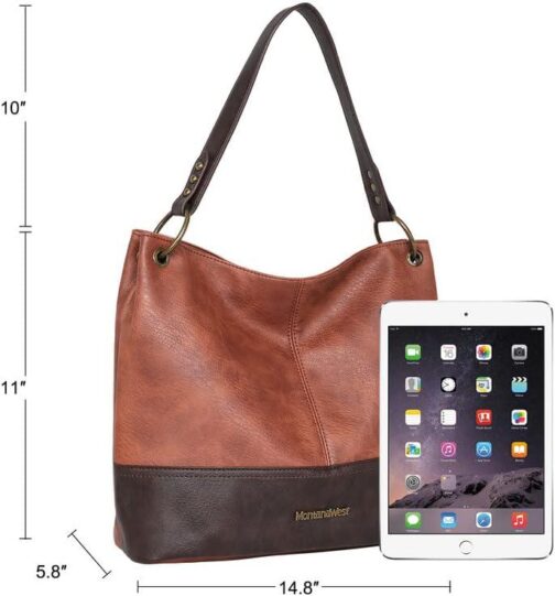 Montana West Hobo Bag Purses and Handbags for Women Top Handle Handbags with Pockets Zipper - Image 5