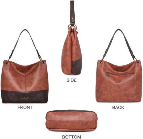 Montana West Hobo Bag Purses and Handbags for Women Top Handle Handbags with Pockets Zipper - Image 3