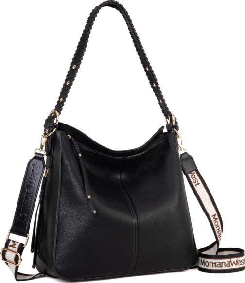 Montana West Hobo Handbag for Women Large Purses and Handbags with Studs and Crossbody Strap