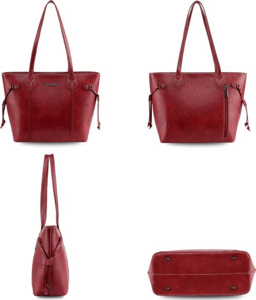 Montana West Large Tote Bags for Women Woven Purses and Handbags with Zipper - Image 3