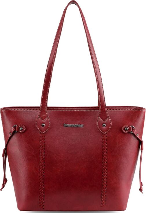 Montana West Large Tote Bags for Women Woven Purses and Handbags with Zipper
