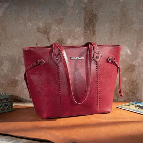 Montana West Large Tote Bags for Women Woven Purses and Handbags with Zipper - Image 2