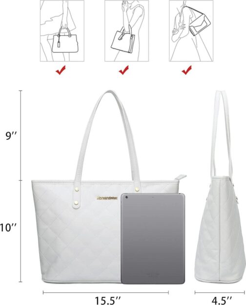Montana West Quilted Handbag for Women Tote Purse Shoulder Bag Large Fashion Hobo Purse - Image 6