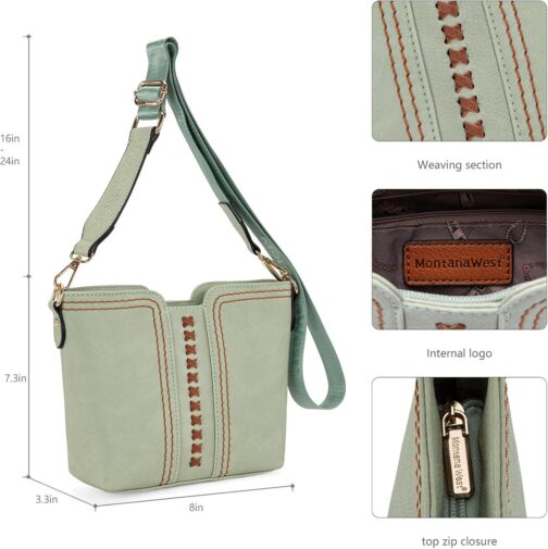 Montana West Small Crossbody bags for Women Cross Body Purses Shoulder Handbags with Wide Guitar Strap - Image 4