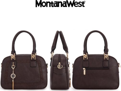 Montana West Small Top Handle Purse for Women Crossbody Satchel Handbag Barrel Bag - Image 3