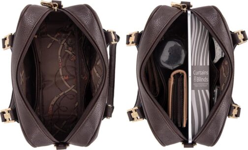 Montana West Small Top Handle Purse for Women Crossbody Satchel Handbag Barrel Bag - Image 4