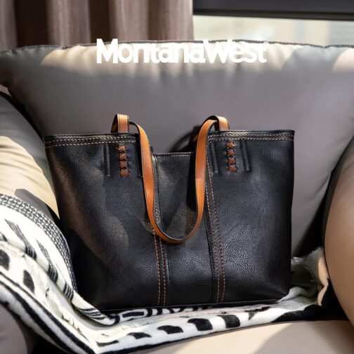 Montana West Tote Bag for Women Top Handle Satchel Purse Oversized Shoulder Handbag Hobo Bags - Image 2