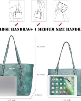 Montana West Tote Bag for Women Large Purse and Handbags Set Embossed Collection Purse 2Pcs Set