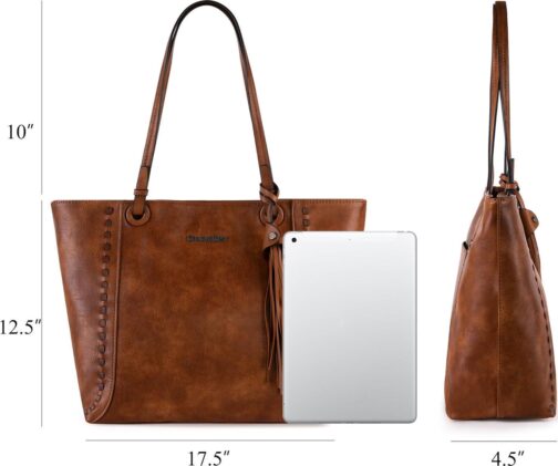 Montana West Tote Purses and Handbags for Women Large Hobo Shoulder Top Handle Bags with Zipper - Image 4