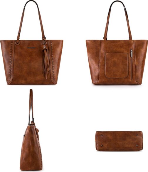 Montana West Tote Purses and Handbags for Women Large Hobo Shoulder Top Handle Bags with Zipper - Image 7