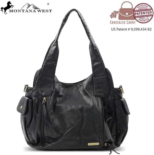 Montana West Washed Leather Hobo Bags for Women Roomy Handbags with Crossbody Strap - Image 3