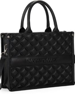 Montana West Work Tote Bags Quilted Handbags Shoulder Purses with Detachable Strap