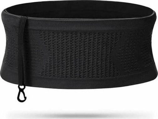Multifunctional Knit Breathable Concealed Waist Bag,Large Capacity Adjustable Running Belt,Versatile Waist Pack for Outdoor Running and Cycling Adventures (Black, Medium)