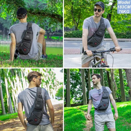 NICGID Sling Bag Chest Shoulder Backpack Crossbody Bags Casual Daypack for Men Women - Image 7