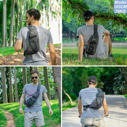 NICGID Sling Bag Chest Shoulder Backpack Crossbody Bags Casual Daypack for Men Women - Image 4