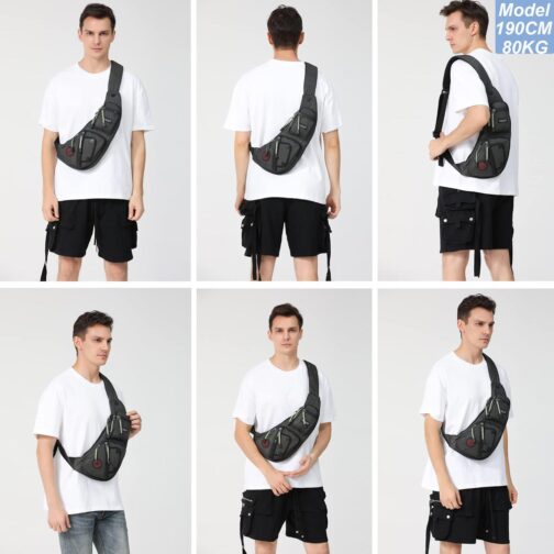NICGID Sling Bag Chest Shoulder Backpack Crossbody Bags Casual Daypack for Men Women - Image 7