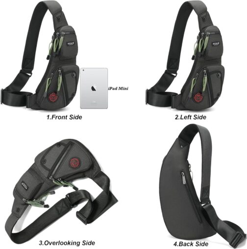NICGID Sling Bag Chest Shoulder Backpack Crossbody Bags Casual Daypack for Men Women - Image 2