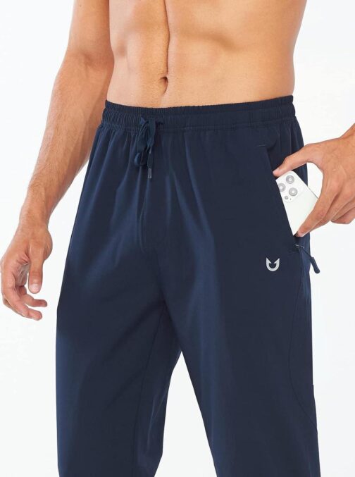 NORTHYARD Men's Athletic Running Joggers Workout Gym Pants Lightweight Jogging Track Casual Pant with Zipper Pockets - Image 3