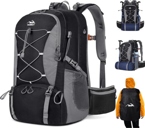 NUBILY 50L Hiking Backpack Waterproof Camping Backpack for Men Women Lightweight HIking Daypack Outdoor Travel Daypack