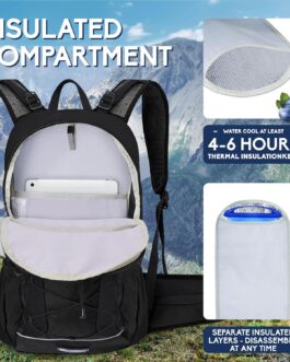 N NEVO RHINO Hydration Backpack Water Backpack with Rain Cover 2L Water Bladder, Insulation Hydration Day Rucksack for Hiking