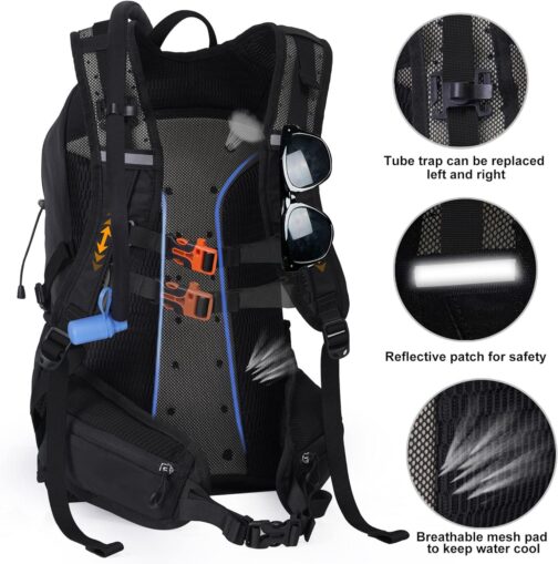N NEVO RHINO Hydration Backpack Water Backpack with Rain Cover 2L Water Bladder, Insulation Hydration Day Rucksack for Hiking - Image 4