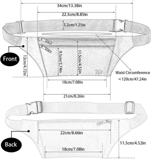 Naoki Outdoor Sports Running and Jogging and Travel Waterproof Utralthin Waist Pack/Bag Runner Belt, Black - Image 2
