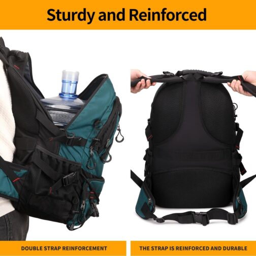 Nerlion 40L Hiking Backpack Travel Backpack for Men Women Camping Waterproof Outdoor Hiking Daypack Lightweight Backpack (Dark Green) - Image 6