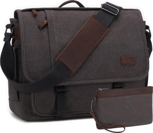 Nerlion 17-17.3 Inch Canvas Laptop Messenger Bag