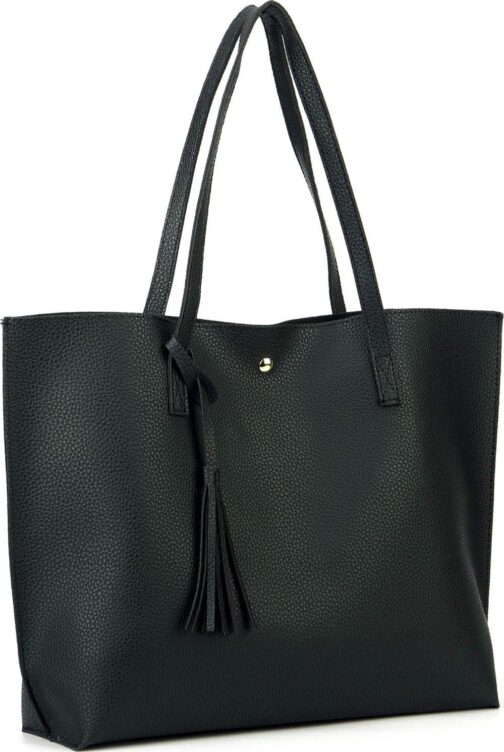 Nodykka Women Tote Bags Top Handle Satchel Handbags PU Faux Leather Tote Bag with Tassel Shoulder Purse - Image 3