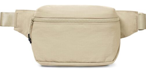 ODODOS 2L Belt Bag for Women Men, Crossbody Fanny Packs with Adjustable Strap Waist Pouch for Workout Hiking Running Travel, Beige