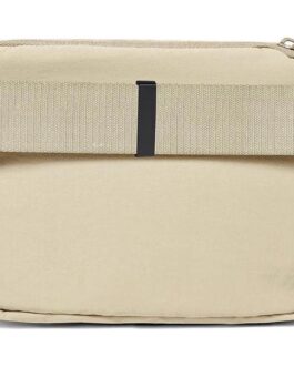 ODODOS 2L Belt Bag for Women Men, Crossbody Fanny Packs with Adjustable Strap Waist Pouch for Workout Hiking Running Travel, Beige