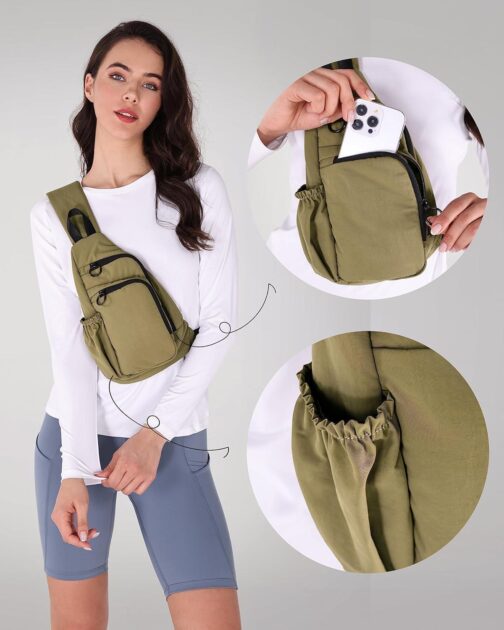 ODODOS Crossbody Sling Bag with Adjustable Straps Small Backpack Lightweight Daypack for Casual Hiking Outdoor Travel - Image 2