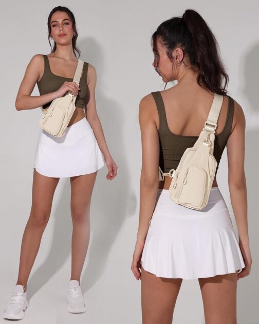 ODODOS Daily Sling Bag with Adjustable Straps Crossbody Chest Bag Lightweight Small Backpack for Casual Traveling Hiking - Image 2