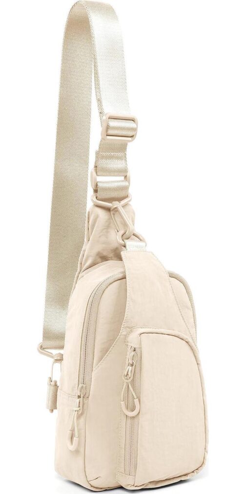 ODODOS Daily Sling Bag with Adjustable Straps Crossbody Chest Bag Lightweight Small Backpack for Casual Traveling Hiking