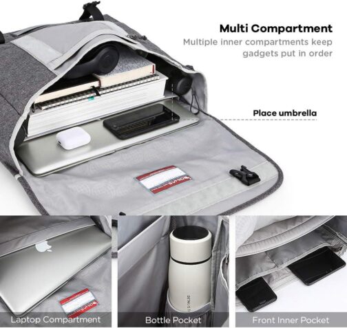OIWAS 15.6" Laptop Messenger Bag for Men & Women, Casual College Satchel - Image 4