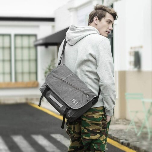 OIWAS 15.6" Laptop Messenger Bag for Men & Women, Casual College Satchel - Image 6