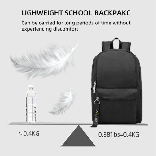 OMOUBOI Casual Daypacks Superbreak Backpack 14 inch Laptop Backpack for Women and Men Fits Tourism Business (Black) - Image 5