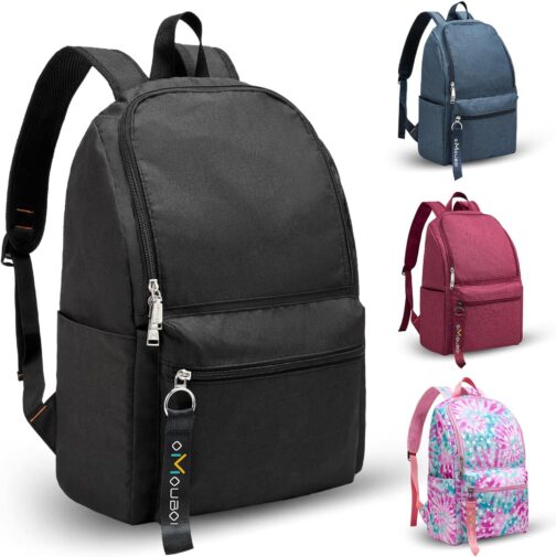 OMOUBOI Casual Daypacks Superbreak Backpack 14 inch Laptop Backpack for Women and Men Fits Tourism Business (Black)