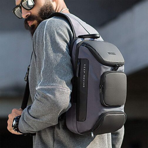 OZUKO Sling Backpack Sling Bag Crossbody Backpack Shoulder Casual Daypack Rucksack for Men - Image 6