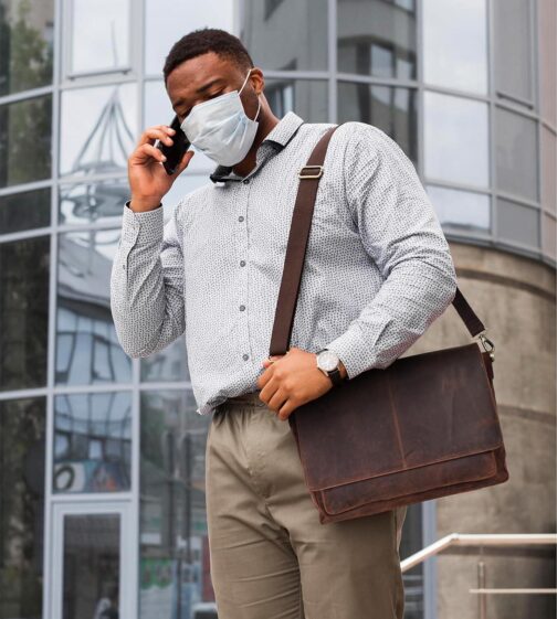 Oak Leathers Messenger Bag - Laptop Briefcase for College & Office, Adjustable - Image 6