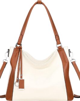 Over Earth Soft Leather Handbags for Women Shoulder Hobo Bag Large Tote Crossbody Bag