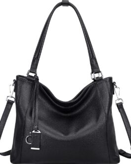Over Earth Soft Leather Handbags for Women Shoulder Hobo Bag Large Tote Crossbody Bag