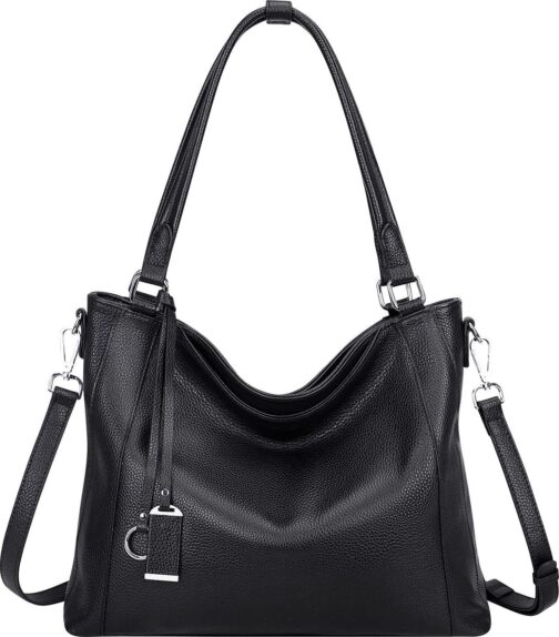 Over Earth Soft Leather Handbags for Women Shoulder Hobo Bag Large Tote Crossbody Bag
