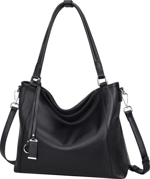 Over Earth Soft Leather Handbags for Women Shoulder Hobo Bag Large Tote Crossbody Bag - Image 2
