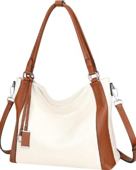 Over Earth Soft Leather Handbags for Women Shoulder Hobo Bag Large Tote Crossbody Bag