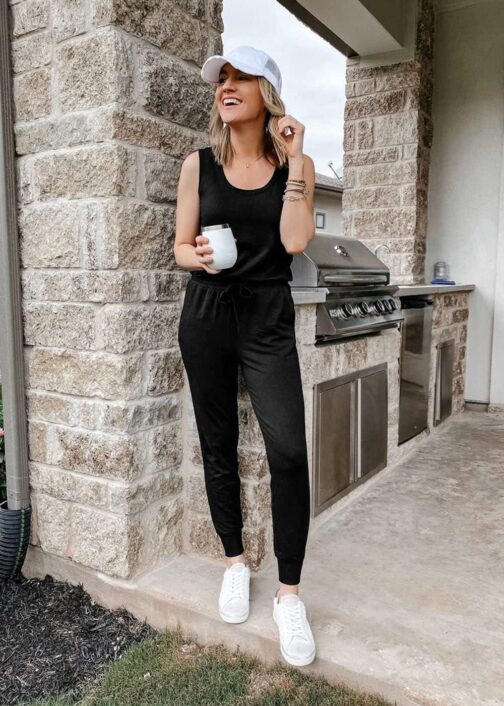 PRETTYGARDEN Womens 2 Piece Sleeveless Cutout Jumpsuit Tank Top With Long Pants - Image 5