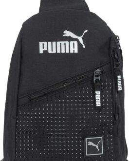 PUMA EVERCAT SIDEWALL SLING BACKPACK,Black/Silver,One Size