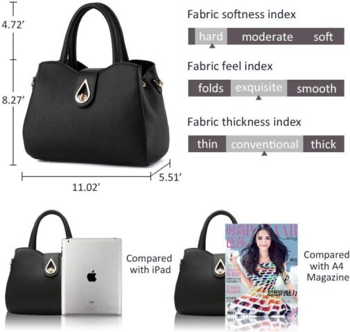 Pahajim Womens Leather Purses and Handbags Top Handle Satchel Bags Tote Bags Tote Purses for Women - Image 5